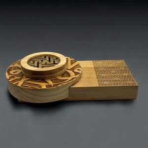 Quemador de incienso árabe de madera Mabkhara, grabado con láser, quemador de incienso Oud, soporte para Bakhoor con caligrafía islámica, decoración para el hogar, regalo. - Product Image 6