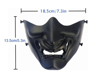 خوذة دراجة نارية تكتيكية نظارات واقية في الهواء الطلق قناع جماجم واقية من الرياح قناع نصف وجه شيطان الشر - Product Image 6