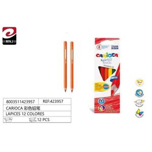 Matite colorate Carioca 12 colori triangolari maxi per disegnare e colorare - Product Image 1
