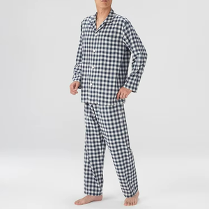 <b>Men's</b> <b>Pajama</b> <b>Set</b> Cotton <b>Pajamas</b> Simple Style sleepwear - Product Image 1