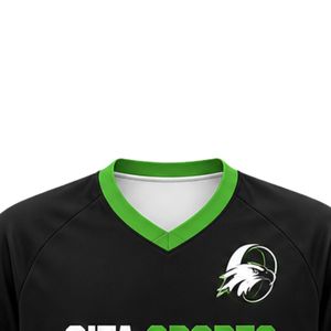 Black Green Sublimation Lacrosse Jersey <b>Men's</b> Sports Team Uniform Short Sleeve Athletic <b>Shirt</b> Custom Print Style Game Wear - Product Image 6