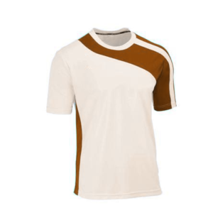 Maillot de football pour homme, blanc et vert, à blocs de couleur, manches courtes, col rond, polyester respirant, coupe classique, toutes saisons - Product Image 6