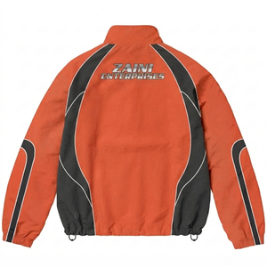 Veste coupe-vent pour homme en toile, imperméable, respirante, avec empiècements color block, logo personnalisé sur le devant, hiver - Product Image 2