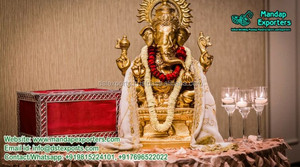 เทวรูปพระพิฆเนศสำหรับตกแต่งห้องโถงงานแต่งงานฮินดูแบบดั้งเดิมไม่เหมือนใครตกแต่งทางเข้างานแต่งงานอินเทรนด์ต้อนรับพระพิฆเนศ - Product Image 4