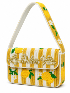 Sac à bandoulière en verre perlé fait main de luxe pour femme, sac à main de créateur La Dolce Vita, personnalisable OEM ODM, vente en gros - Product Image 1