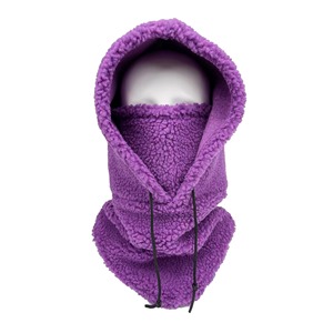 MANTIC ENTERPRISES Unisex <b>Purple</b> Plush Balaclava Adjustable Hooded Neck Warmer Outdoor Full Face Cover Adult Soft Fleece - Product Image 1