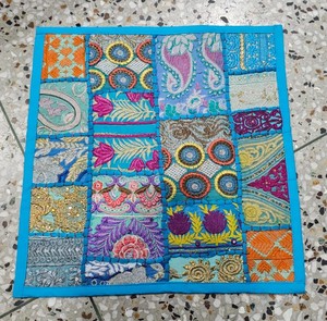 Custom Handmade Cotton Khambadia Patchwork <b>Cushion</b> <b>Cover</b> Traditional Pillow <b>Cover</b> Manufacture Private Label Wholesale And Export - Product Image 4