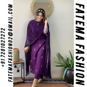 ชุดเดรสพิมพ์ลายสำหรับผู้หญิงผ้าส่าหรีสไตล์ปากีสถานสำหรับผู้ใหญ่ - Product Image 2