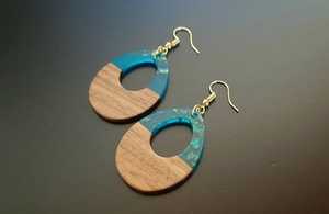 Pendientes Colgantes Únicos Hechos a Mano con Resina de Madera, Joyería Rústica Boho, Accesorios de Moda Ligeros para Mujer, Premium, Modernos, MN EXPORTS - Product Image 5