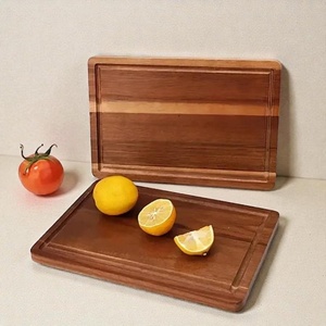 Planche à découper rectangulaire en bois d'acacia, antidérapante, finition naturelle, fabricant de planches à découper en bois d'acacia - Product Image 1