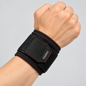 Attelle de soutien du poignet Fawkes, fermeture réglable à boucle auto-agrippante pour la musculation, l'entraînement en force, unisexe, noir, réglable - Product Image 2