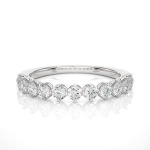 Bague en or 18 carats avec 11 pierres de diamant naturel de 0,57 carat, coupe ronde, design haut de gamme, bijoux pour femmes - Product Image 3