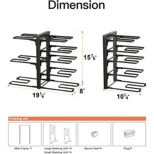 Organizzatore per Armadio Regolabile a 8 Ripiani, Altezza 40 cm, Capacità 54 kg, per Pentole e Padelle, Alta Qualità - Product Image 3