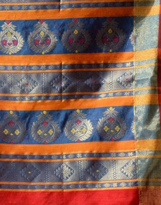 KV <b>Red</b> Cotton Handspun Handwoven Soft <b>Saree</b> With Nakshi Pallu With Unstitched Blouse - Product Image 6