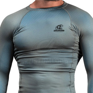 Traditional Pattern Spandex Nylon <b>Men</b> <b>Compression</b> <b>Shirts</b> Pre Shrunk Fabric <b>Compression</b> <b>Shirt</b> High Quality In Wholesale - Product Image 3