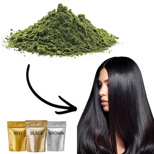 Poudre de henné noir pur, fini noir intense, cheveux doux et soyeux pour tous les âges, coloration capillaire sans produits chimiques - Product Image 1