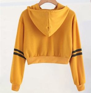 Sweat-shirts à capuche en molleton brodés personnalisés pour femmes, couleur unie, manches longues, coupe courte, respirants et écologiques – Meilleures ventes - Product Image 2