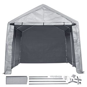 Abri de rangement extérieur portable robuste 8 x 14 x 7,6 pieds, tente instantanée avec porte à fermeture éclair enroulable - Product Image 1
