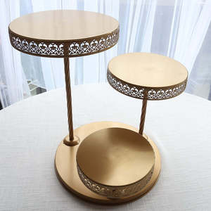 Customized Gold Color Metal 3 Tier Cake <b>Stand</b> for Weddings Durable Elegant Design for Cakes <b>Cupcakes</b> - Product Image 4