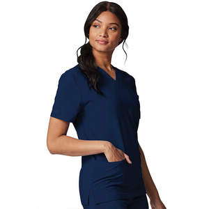 Nouveau design – Haut d'allaitement confortable à col en V pour femme, avec deux poches, en jersey uni – Vente en gros - Product Image 6
