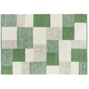 Tapis scandinave en laine tissé à la main, épais et confortable, en feutre de laine, pour couloir, motif kilim abstrait, fait main, tufté - Product Image 4
