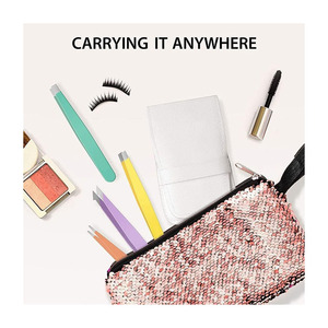 Lot de 4 pinces à épiler pour sourcils en acier inoxydable, pinces à épiler biseautées et pointues, pinces de précision pour poils incarnés - Product Image 6