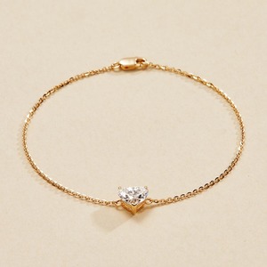 Pulsera de Oro de 14k con Diamante en Forma de Corazón_ 1.40ct Cultivado en Laboratorio, Certificado IGI - Product Image 1