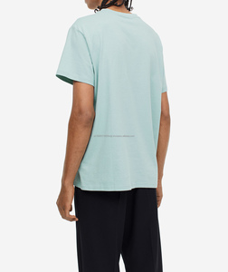 T-shirt personnalisé pour hommes T-shirt en coton de haute qualité 100% de qualité supérieure T-shirt respirant à col en V avec logo personnalisé pour hommes - Product Image 3