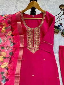 ชุดส่าหรีแบบดั้งเดิมสุดพิเศษสำหรับผู้หญิงอินเดียและปากีสถาน สไตล์คุर्ติ สำหรับผู้หญิงอินเดีย ขายส่ง พร้อมตัดเย็บสำเร็จ - Product Image 3