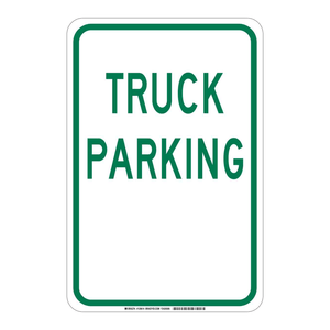 Panneau de signalisation de stationnement industriel Brady pour extérieur, 18x12 pouces, en métal, pour zone de stationnement de camions - Product Image 1