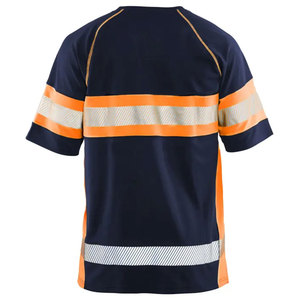 เสื้อยืดผ้าฝ้าย 100% สะท้อนแสงมองเห็นได้ชัดเจนสำหรับงานความปลอดภัย เสื้อยืดทำงานแบบ Hi-Vis สำหรับงานก่อสร้าง - Product Image 4