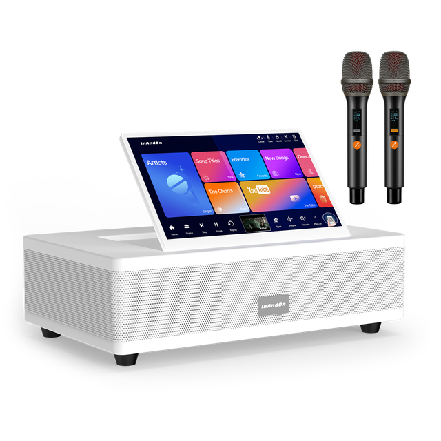 InAndOn Professional KTV 1TB All-in-One Karaoke Player Touch Screen Android System Double System Plastic Voice Pick Songs