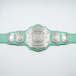 Ceinture de trophée sportif personnalisée pour la lutte, la boxe, les compétitions, avec plaques métalliques et sangle en cuir, nom personnalisé - Product Image 4