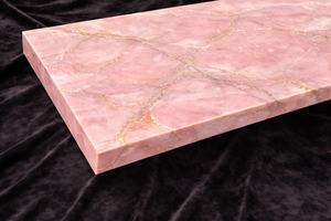 Table à manger moderne de luxe en marbre rose, taille personnalisée, table de salle à manger contemporaine, mobilier de villa de luxe - Product Image 3