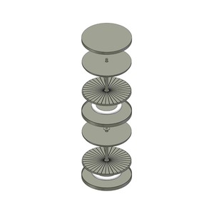 Présentoir rotatif à 2 niveaux pour carreaux italiens, facile à assembler, pour bureau et usage intérieur, également support pour vêtements - Product Image 3