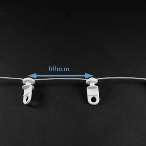 Riel Ajustable para Cortinas con Pliegues Ondulados de PP Blanco de 60 mm con Diseño Contemporáneo, Accesorios para Cortinas - Product Image 3