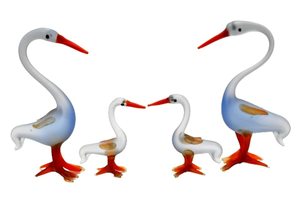 Glass Decor Items for Living Room Glass <b>Animal</b> Figurines Blue Green Gradient <b>Crystal</b> Bird Figurine Decorative Collectibles - Product Image 6