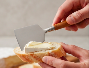 Butter Slicer And <b>Cheese</b> <b>Knife</b> <b>Set</b> Stainless Steel With Wooden Handle Perfect Cutlery For Restaurant Kitchen And Elegant Service - Product Image 4