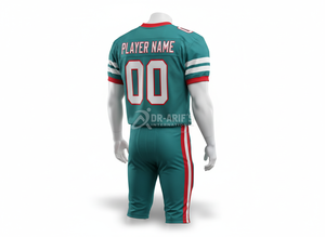 Shorts de football américain personnalisés de marque premium pour hommes, col en V, manches courtes, sublimation, évacuation de l'humidité, polyester 320g, coupe classique - Product Image 3