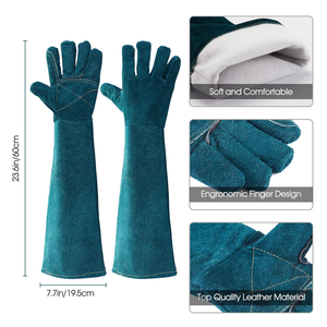 <b>Long</b>-sleeved Polyethylene Heat Resistant Hand Work Safety Welder Anti-static Touchscreen 7 oz Thickness Heavy Duty <b>Gloves</b> - Product Image 1