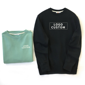 เสื้อสเวตเชิ้ตคอกลมสีดำพิมพ์ลายด้านหลังสำหรับผู้หญิง ผ้าฝ้ายถัก 100% ทรงปกติ สไตล์ฤดูใบไม้ร่วง พร้อมโลโก้แบบกำหนดเอง - Product Image 5