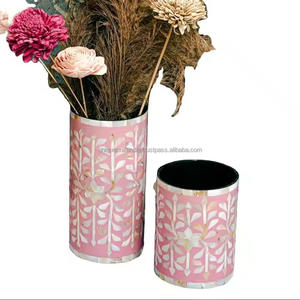 Vente en gros de pots de fleurs de luxe en incrustation d'os Vases à fleurs en incrustation d'os de meilleure qualité polis à la main pour la maison, l'intérieur et l'extérieur - Product Image 1