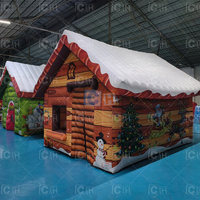 Tente de Noël gonflable, structures gonflables pour événements, maison de fête gonflable de Noël