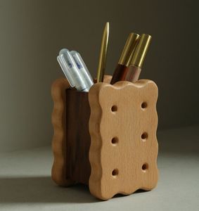 wooden pen organizer wooden writing cup wooden desktop cup wood stationery cup handcrafted wood storage <b>rustic</b> wood accessory ca - Product Image 3