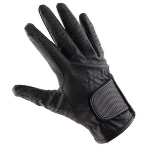 Gants d'équitation en cuir à doigts entiers antidérapants avec fermeture auto-agrippante unisexe pour l'équitation en plein air - Product Image 6