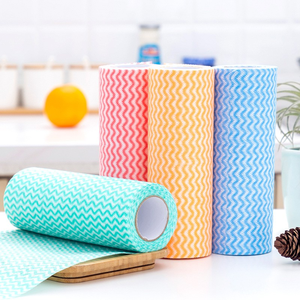 Eco Friendly Nonwoven Disposable Kitchen Towel Roll <b>Easy</b> Tearing-<b>off</b> Super Absorbent Glass Table Cleaning Cloths Direct Factory - Product Image 1