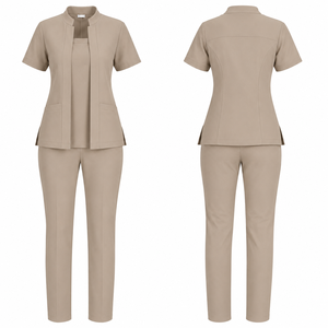 Premium Women's Woven Fabric <b>Nursing</b> <b>Scrub</b> Sets Custom Hospital Use <b>Scrubs</b> Supplier Manufacturer & Exporter - Product Image 1
