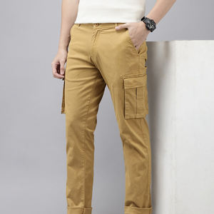 Pantalones Cargo Casuales de Mujer, Cintura Alta, Tejido de Ganchillo, Múltiples Bolsillos, Cintura Elástica, Transpirables, Ecológicos, Holgados, Largos - Product Image 2