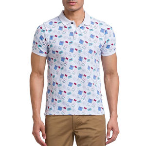 Camiseta Polo Sublimada de Algodón 100% con Diseño Personalizado para Hombre, Corte Holgado, Estampada, de Alta Calidad, Informal, Lisa, de Algodón para Hombre - Product Image 1