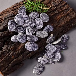 Cabochon de Jaspe Pinolithe Naturel, Pierre Précieuse Non Montée Multicolore, 5 Carats, 18mm-50mm, Haute Qualité, Clair comme un cristal, pour la Fabrication de Bijoux - Product Image 4